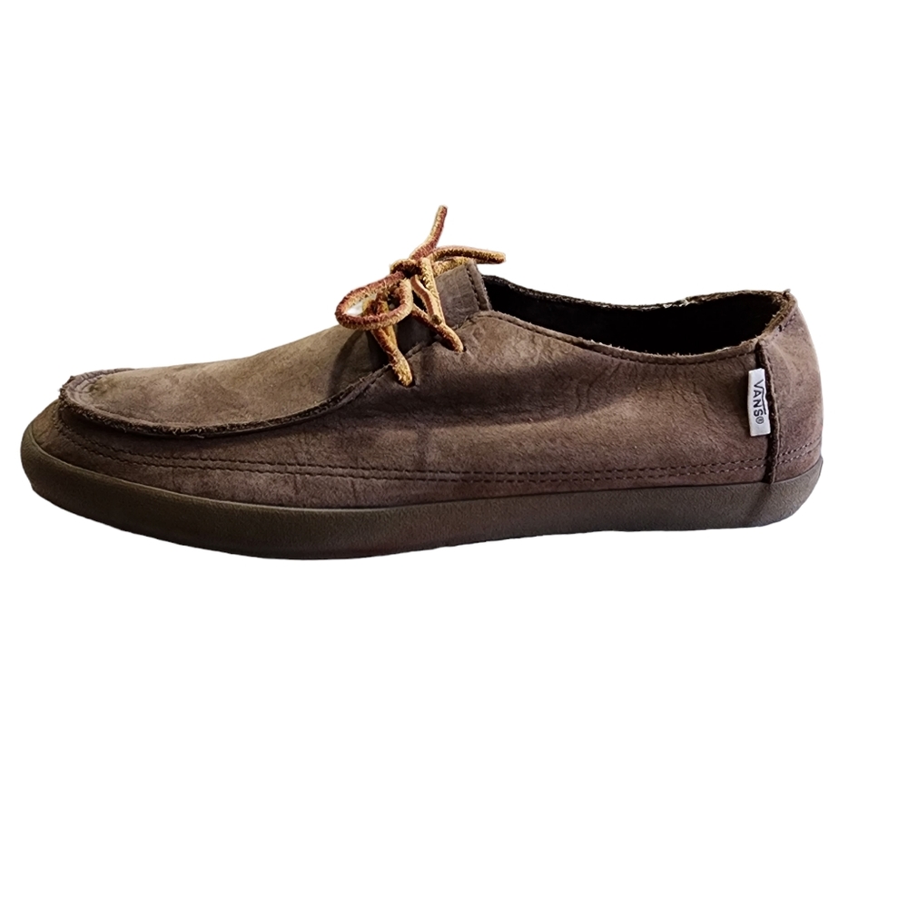 VANS Suede Leather Brown Men's Shoes - Size 10